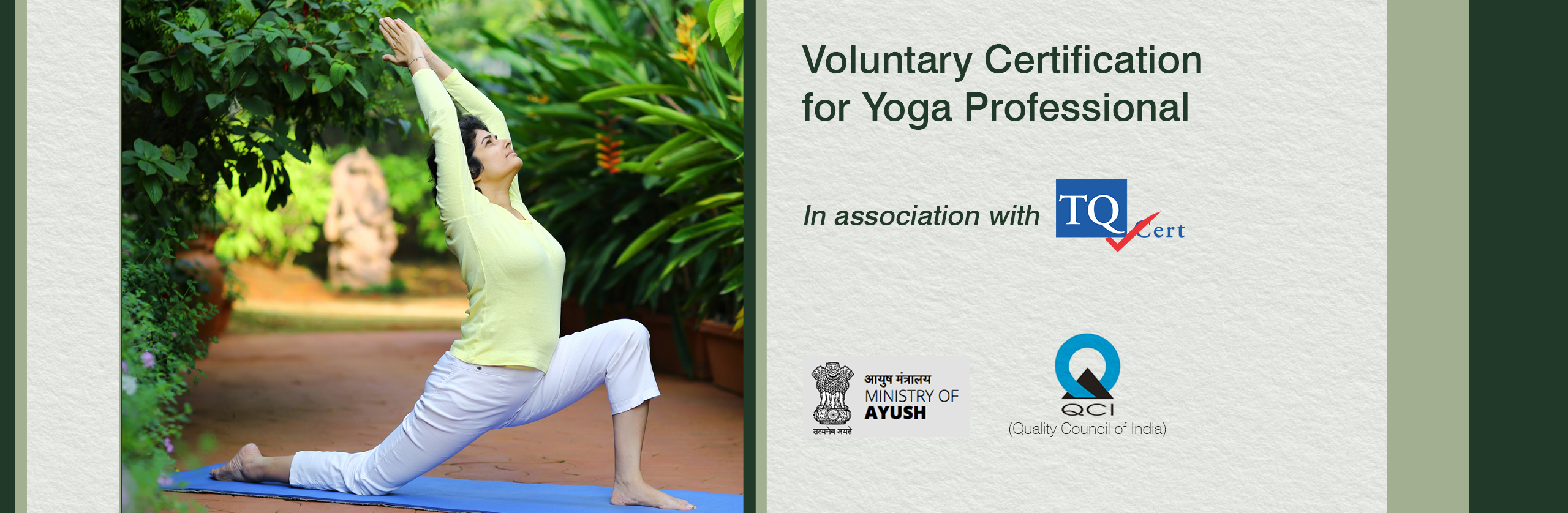 Yoga certification with TQCert, QCI and Ministry of AYUSH at Yogalaya Pune